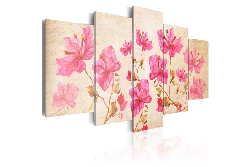 Bilde Flowers In Pink 200x100 - Artgeist sp. z o. o. - Innredning - Bilder & kunst - Lerretsbilder