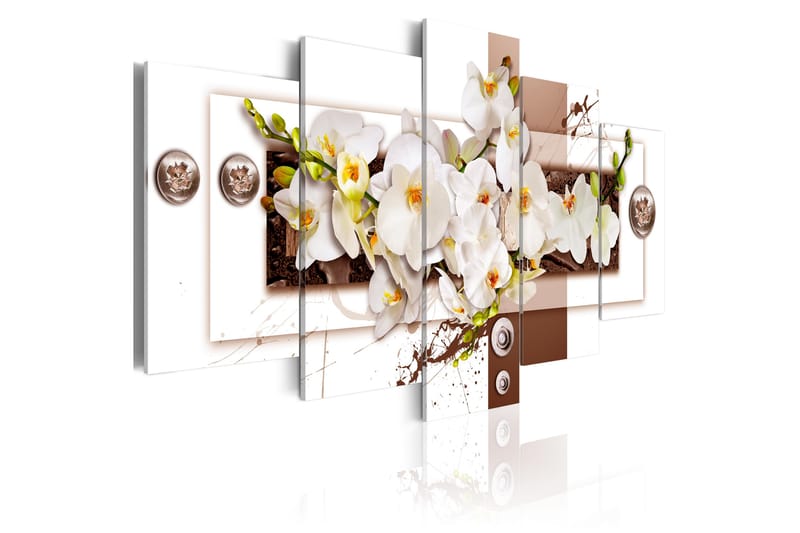 Bilde Flowery Installation 100x50 - Artgeist sp. z o. o. - Innredning - Bilder & kunst - Lerretsbilder