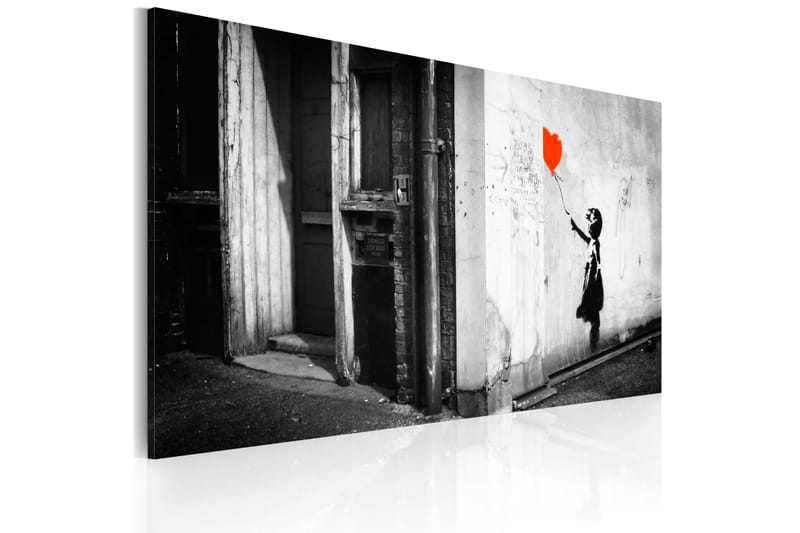 Bilde Girl With Balloon Banksy 60x40 - Artgeist sp. z o. o. - Innredning - Bilder & kunst - Lerretsbilder