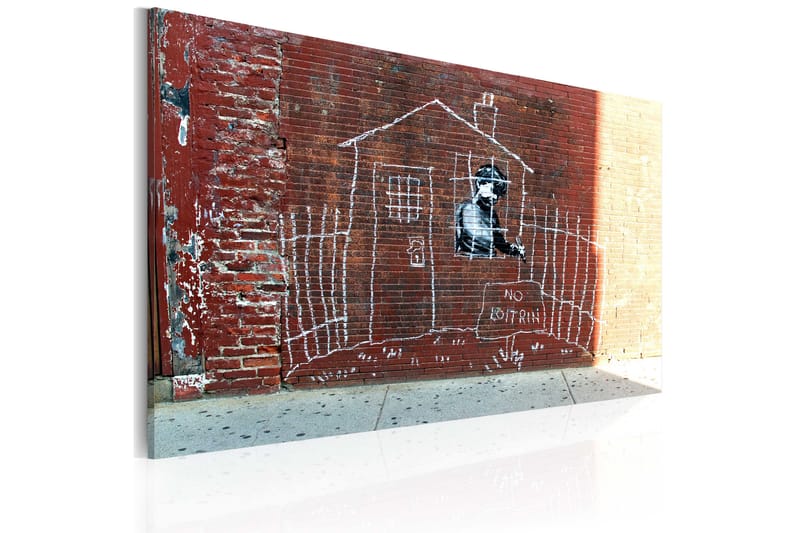 Bilde Grounded Banksy 60x40 - Artgeist sp. z o. o. - Innredning - Bilder & kunst - Lerretsbilder