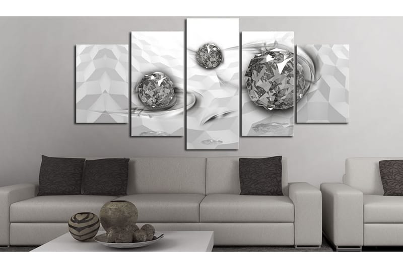 Bilde Immersed Silver 100x50 - Artgeist sp. z o. o. - Innredning - Bilder & kunst - Lerretsbilder