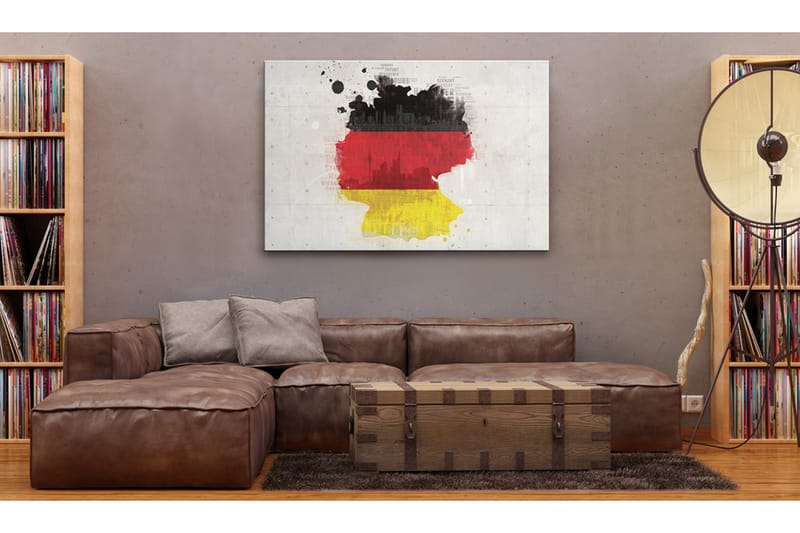 Bilde Kart Over Tyskland 90x60 - Artgeist sp. z o. o. - Innredning - Bilder & kunst - Lerretsbilder
