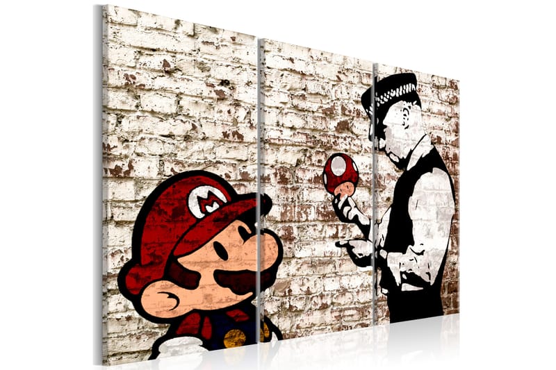Bilde Mario Bros Torn Wall 120x80 - Artgeist sp. z o. o. - Innredning - Bilder & kunst - Lerretsbilder