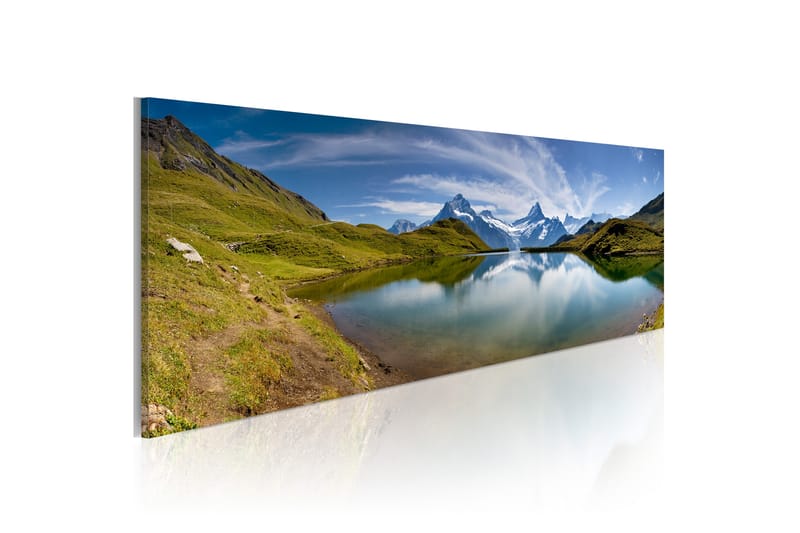 Bilde Mountain Lake 120x40 - Artgeist sp. z o. o. - Innredning - Bilder & kunst - Lerretsbilder