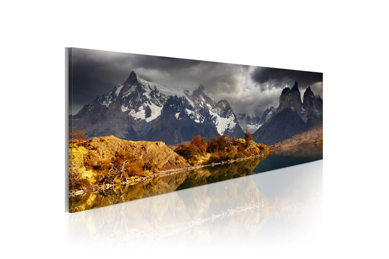Bilde Mountain Landscape Before A Storm 120x40 - Artgeist sp. z o. o. - Innredning - Bilder & kunst - Lerretsbilder