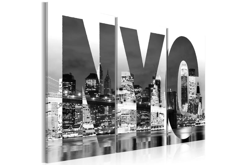 Bilde New York Svart Og Hvit 120x80 - Artgeist sp. z o. o. - Innredning - Bilder & kunst - Lerretsbilder
