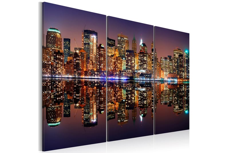 Bilde New York Water Reflection 60x40 - Artgeist sp. z o. o. - Innredning - Bilder & kunst - Lerretsbilder