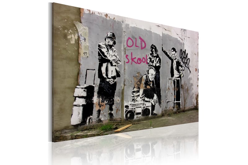 Bilde Old School Banksy 60x40 - Artgeist sp. z o. o. - Innredning - Bilder & kunst - Lerretsbilder