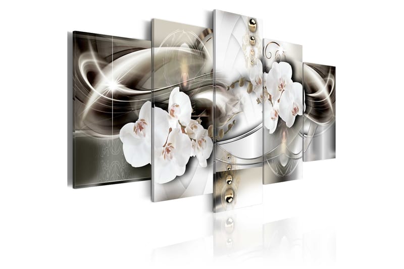 Bilde Orchids Among The Waves Of Gold 200x100 - Artgeist sp. z o. o. - Innredning - Bilder & kunst - Lerretsbilder