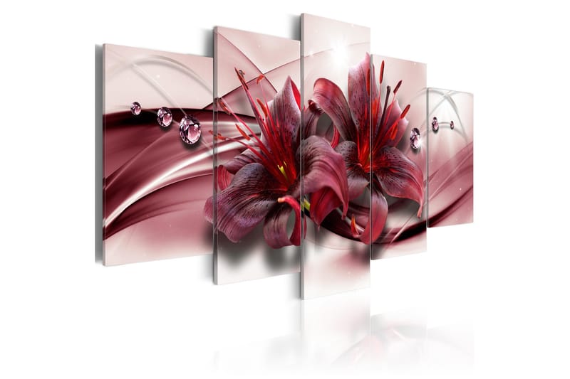 Bilde Pink Lily 100x50 - Artgeist sp. z o. o. - Innredning - Bilder & kunst - Lerretsbilder