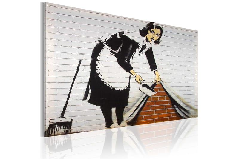 Bilde Rengjøring Lady Banksy 60x40 - Artgeist sp. z o. o. - Innredning - Bilder & kunst - Lerretsbilder
