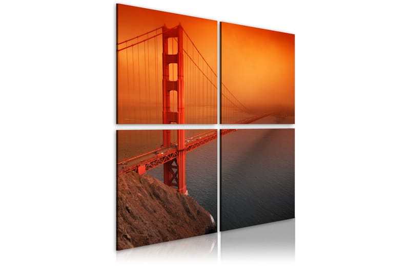 Bilde San Francisco Golden Gate Bridge 80x80 - Artgeist sp. z o. o. - Innredning - Bilder & kunst - Lerretsbilder
