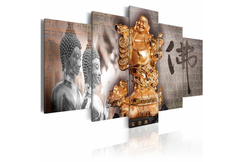 Bilde Smile To Buddha! 200x100 - Artgeist sp. z o. o. - Innredning - Bilder & kunst - Lerretsbilder