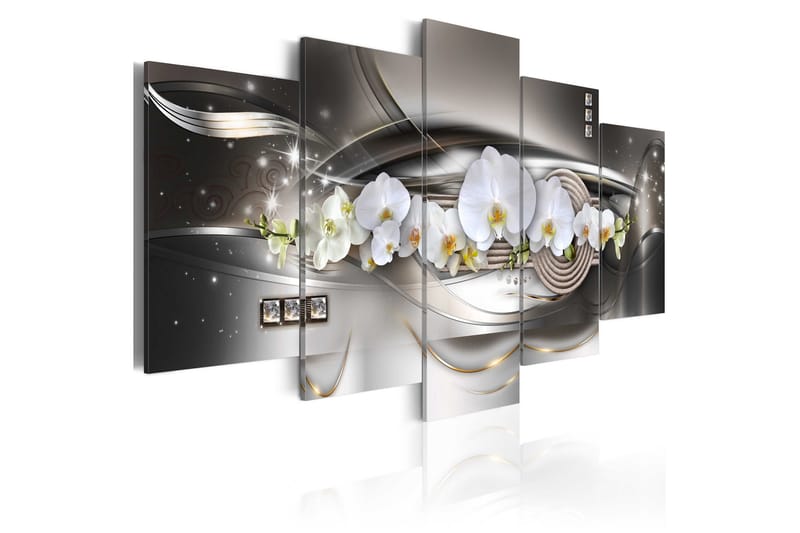 Bilde Steel Orchids 200x100 - Artgeist sp. z o. o. - Innredning - Bilder & kunst - Lerretsbilder