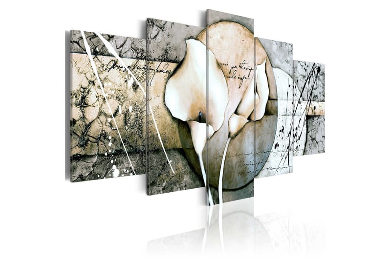 Bilde The Secret Of Calla Lily Grey 200x100 - Artgeist sp. z o. o. - Innredning - Bilder & kunst - Lerretsbilder