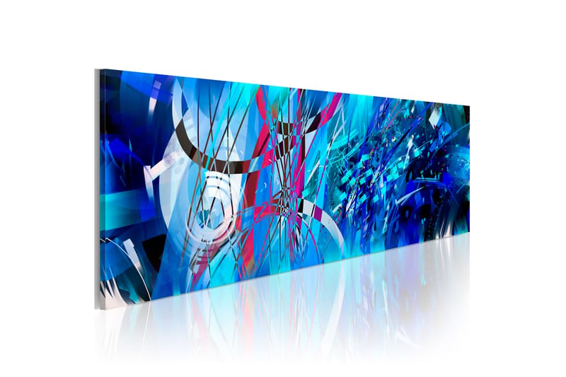 Bilde Turquoise Regn 120x40 - Artgeist sp. z o. o. - Innredning - Bilder & kunst - Lerretsbilder
