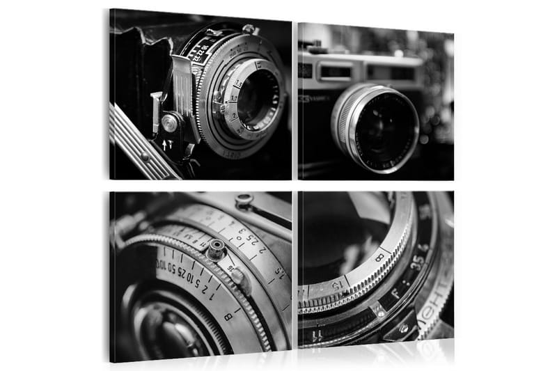 Bilde Vintage Cameras 90x90 - Artgeist sp. z o. o. - Innredning - Bilder & kunst - Lerretsbilder