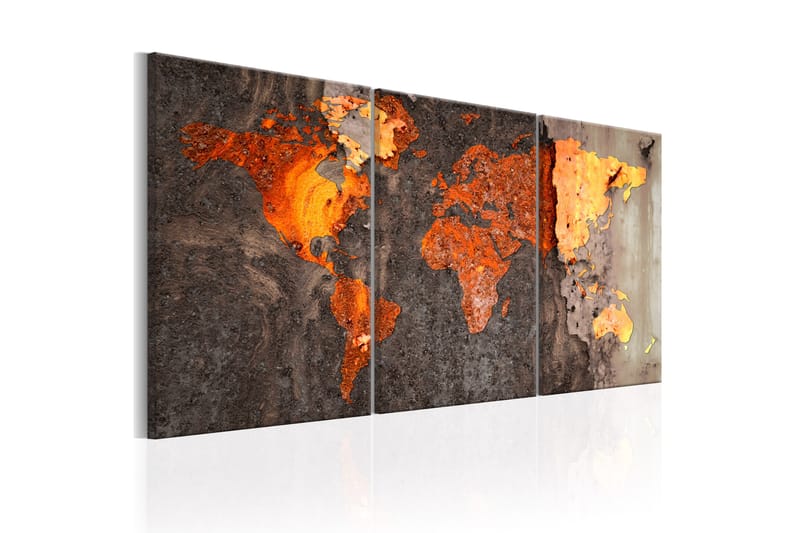 Bilde World Map Rusty World 120x60 - Artgeist sp. z o. o. - Innredning - Bilder & kunst - Lerretsbilder