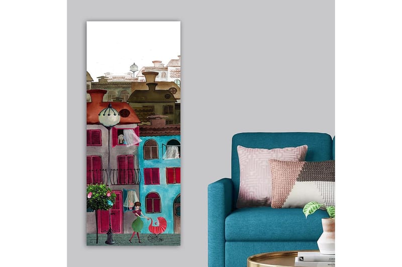 Canvasbilde DKY Cities & Countries Flerfarget - 50x120 cm - Innredning - Bilder & kunst - Lerretsbilder