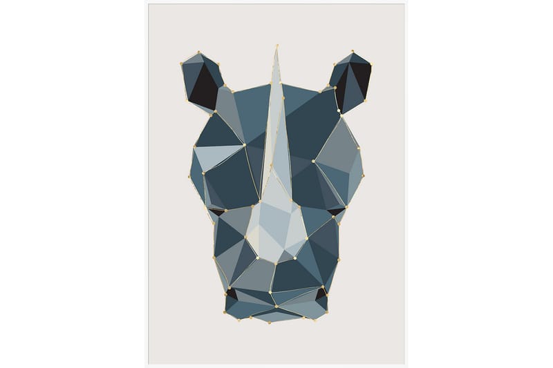 Canvasbilde Rhino - 55x07 cm - Innredning - Bilder & kunst - Lerretsbilder