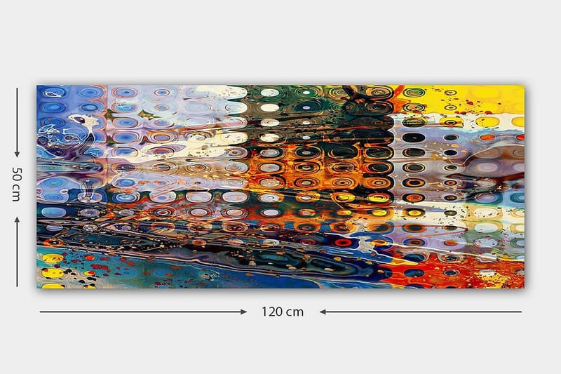 Canvasbilde YTY Abstract & Fractals Flerfarget - 120x50 cm - Innredning - Bilder & kunst - Lerretsbilder