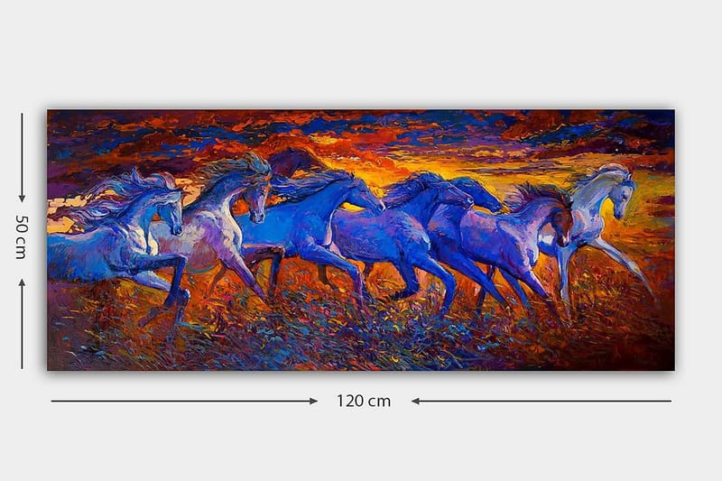 Canvasbilde YTY Animals Flerfarget - 120x50 cm - Innredning - Bilder & kunst - Lerretsbilder
