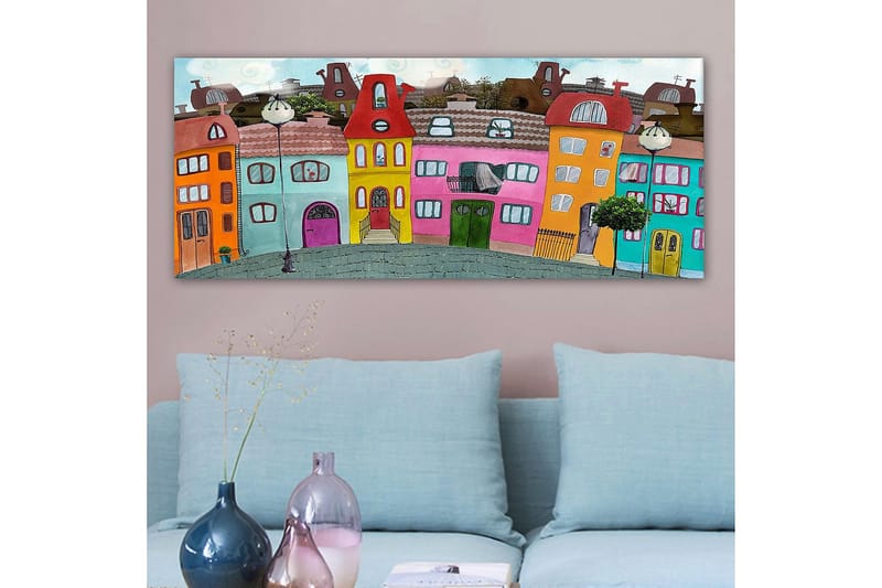 Canvasbilde YTY Buildings & Cityscapes Flerfarget - 120x50 cm - Innredning - Bilder & kunst - Lerretsbilder
