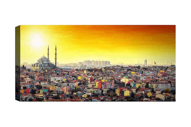 Canvasbilde YTY Cities & Countries Flerfarget - 120x50 cm - Innredning - Bilder & kunst - Lerretsbilder