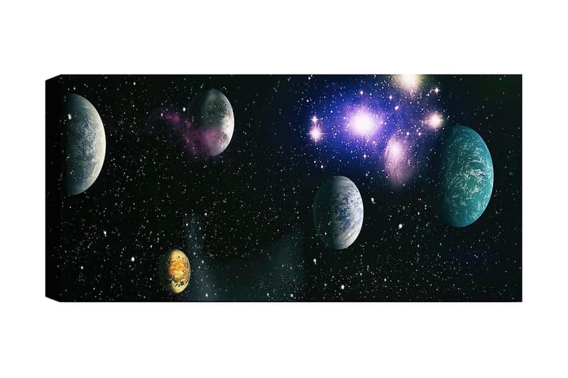 Canvasbilde YTY Outer Space Flerfarget - 120x50 cm - Innredning - Bilder & kunst - Lerretsbilder