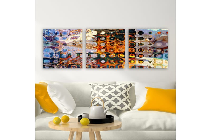 Dekorativ Canvasbilde 3-Deler 30x30 cm - Flerfarget - Innredning - Bilder & kunst - Lerretsbilder