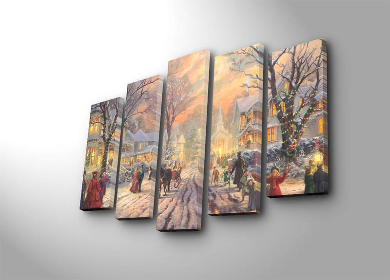 Dekorativ Canvasbilde 5-Deler 19x70 cm - Flerfarget - Innredning - Bilder & kunst - Lerretsbilder
