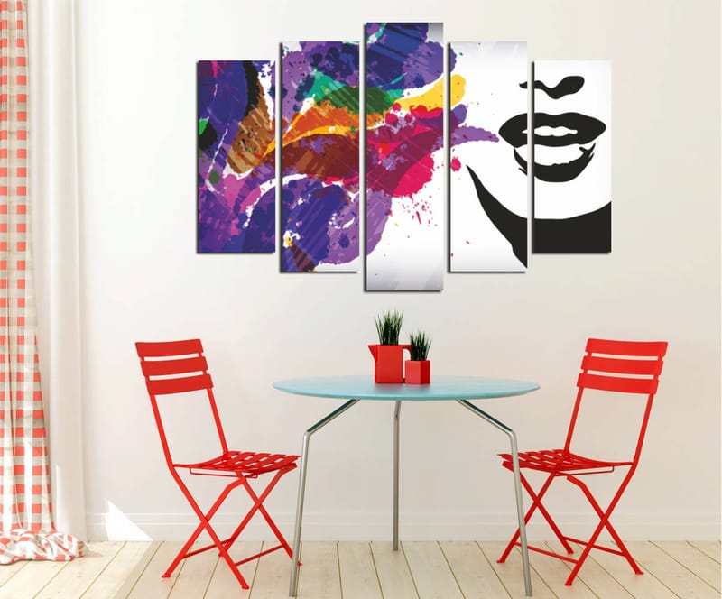 Dekorativ Canvasbilde 5-Deler 70x20 cm - Flerfarget - Innredning - Bilder & kunst - Lerretsbilder