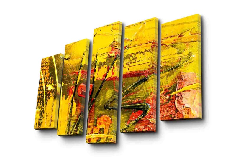 Dekorativ Canvasbilde 5 Deler - Flerfarget - Innredning - Bilder & kunst - Lerretsbilder