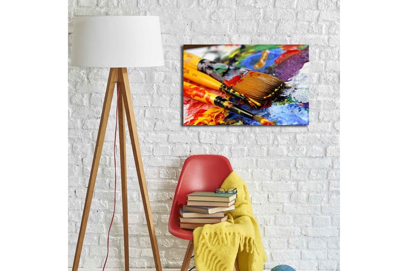 Dekorativ Canvasbilde - Flerfarget - Innredning - Veggdekorasjon - Klokker