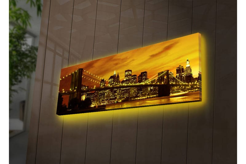 Dekorativ Canvasbilde LED-belysning - Flerfarget - Møbler - Senger - Sengeramme & sengestamme