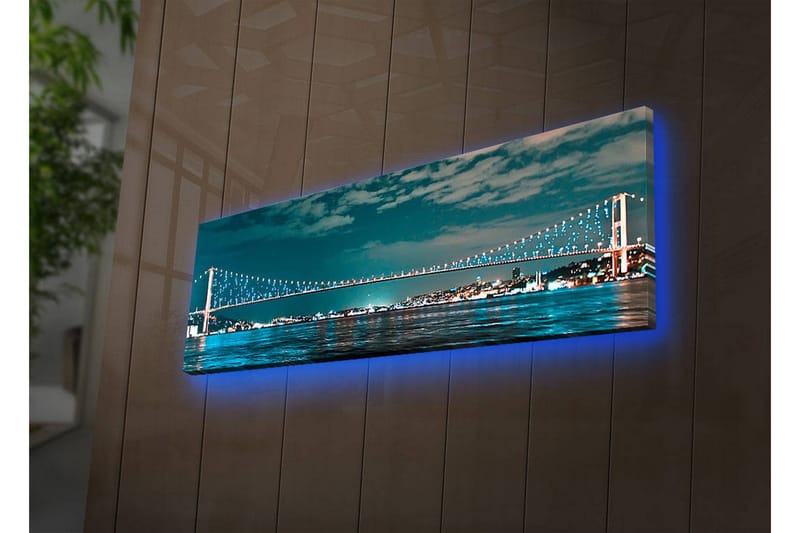 Dekorativ Canvasbilde LED-belysning - Flerfarget - Innredning - Veggdekorasjon - Skilt - Metallskilt