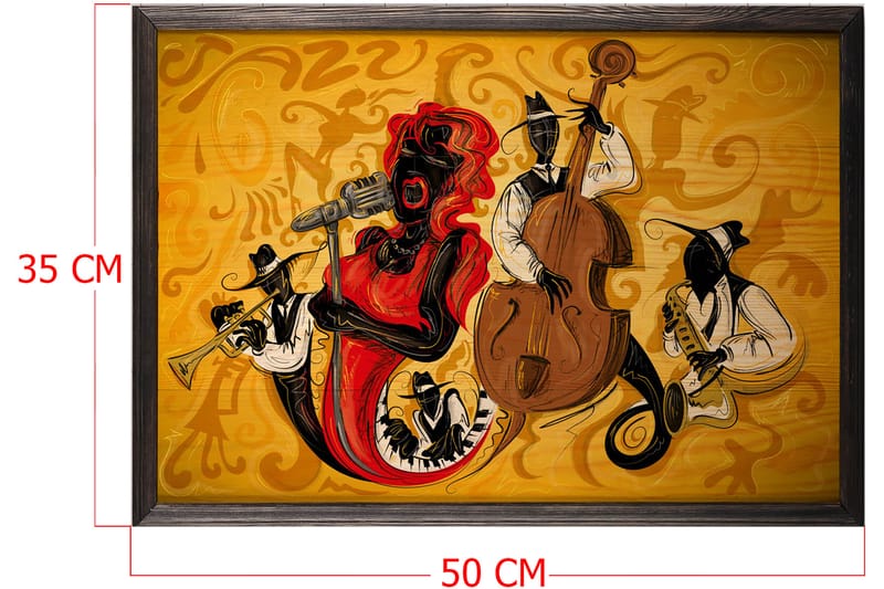 Dekorativ InnRammemet maling 35x50 cm - Flerfarget - Innredning - Bilder & kunst - Lerretsbilder