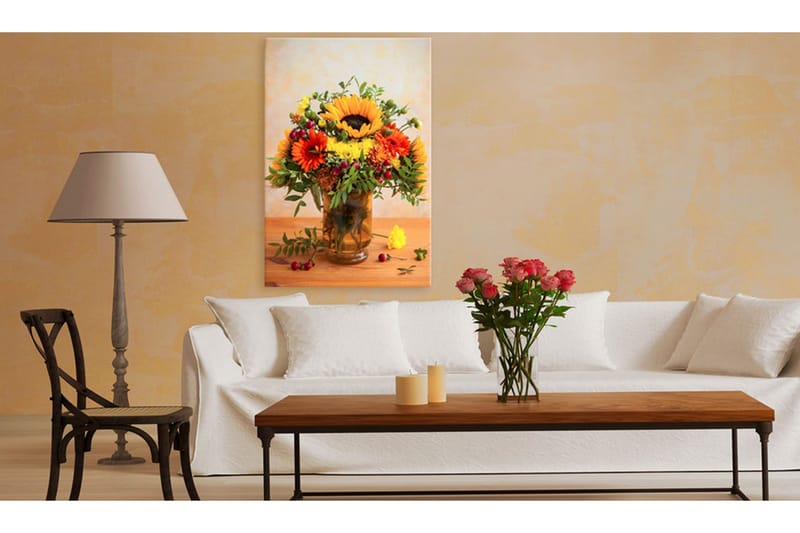 Tavle Autumnal Flowers 60X90 - Artgeist sp. z o. o. - Innredning - Bilder & kunst - Lerretsbilder