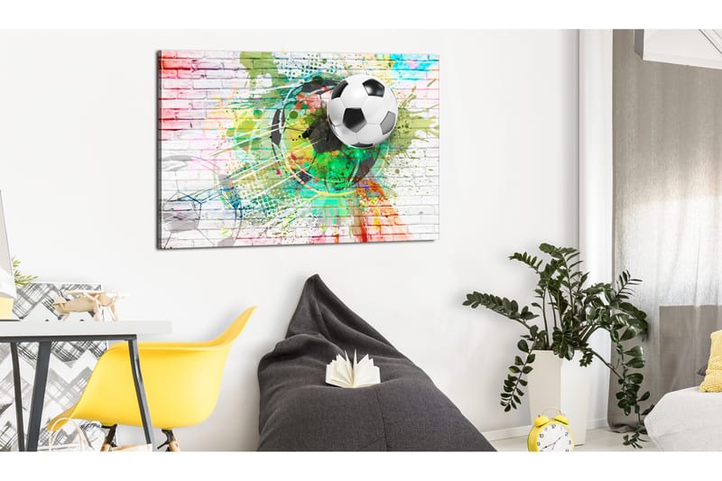 Tavle Colourful Sport (Football) 120X80 - Artgeist sp. z o. o. - Innredning - Bilder & kunst - Lerretsbilder