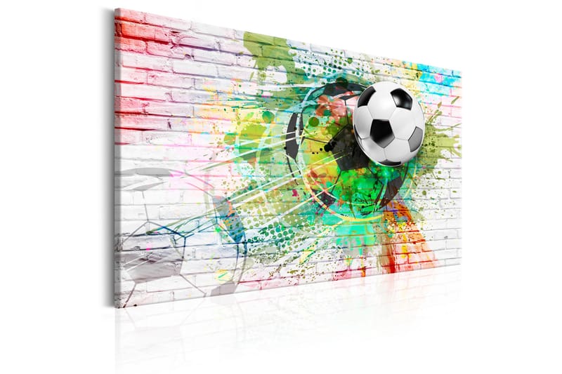 Tavle Colourful Sport (Football) 120X80 - Artgeist sp. z o. o. - Innredning - Bilder & kunst - Lerretsbilder