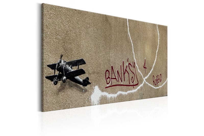 Tavle Love Plane By Banksy 120X80 - Artgeist sp. z o. o. - Innredning - Bilder & kunst - Lerretsbilder