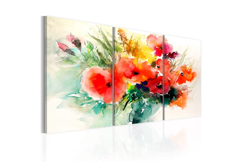 Tavle Watercolor Bouquet 120X60 - Artgeist sp. z o. o. - Innredning - Bilder & kunst - Lerretsbilder
