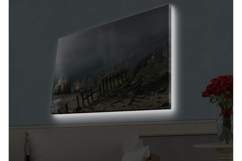 Veggdekorasjon LED-belysning Canvas Bilde - Innredning - Bilder & kunst - Lerretsbilder