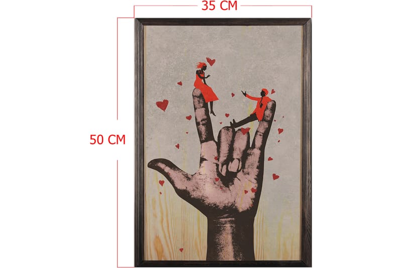 Dekorativ InnRammemet maling 35x50 cm - Flerfarget - Innredning - Bilder & kunst - Posters