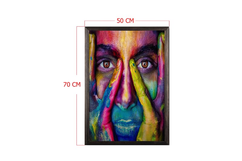 Dekorativ InnRammemet maling 50x70 cm - Flerfarget - Innredning - Bilder & kunst - Posters