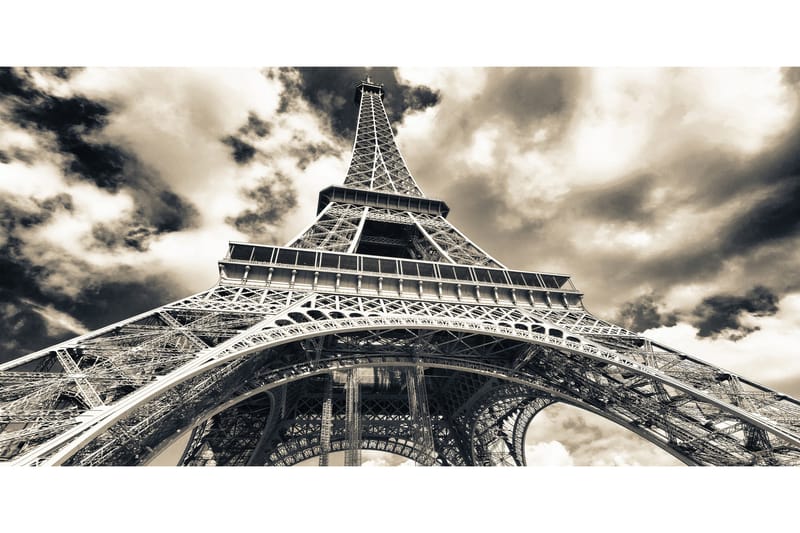 Looking Up At The Tour Eiffel Foto Grå 1 - 120x60 cm - Innredning - Bilder & kunst - Posters