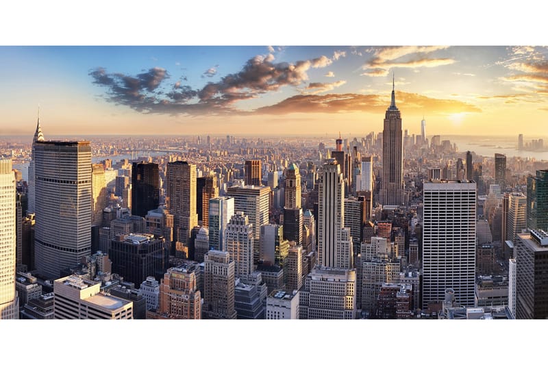 NY Skyline Foto Flerfarget 1 - 120x60 cm - Innredning - Bilder & kunst - Posters