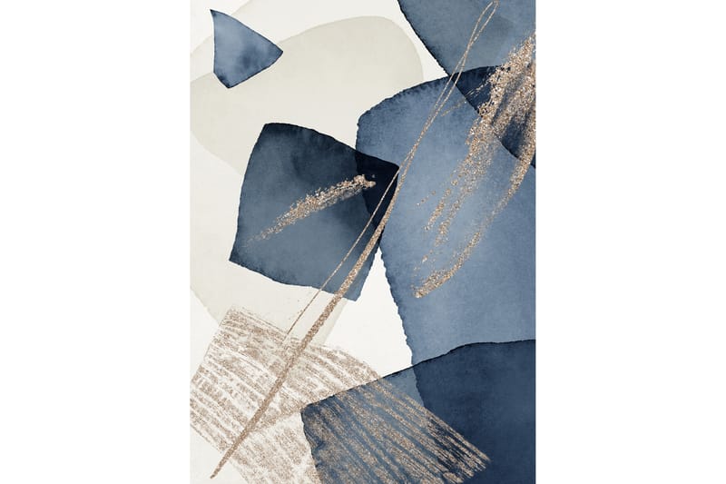 Poster Blue swirl 70x100 cm - Beige - Innredning - Bilder & kunst - Posters