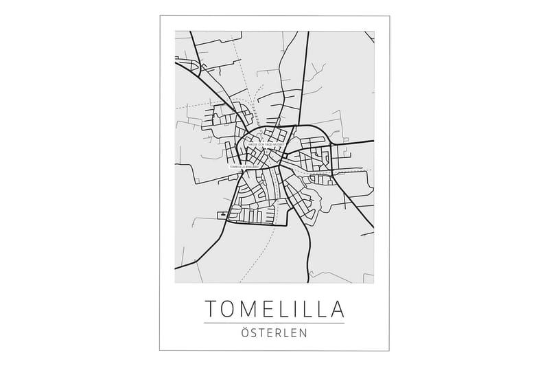 Tomelilla Bykart Poster - 50x70 cm - Innredning - Bilder & kunst - Posters - Tekst plakater