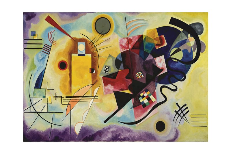 Yellow-Red-Blue - Wassily Kandinsky Abstract Flerfarget 1 - 120x60 cm - Innredning - Bilder & kunst - Posters